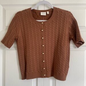 Cyrus Warm Brown Knit Sweater